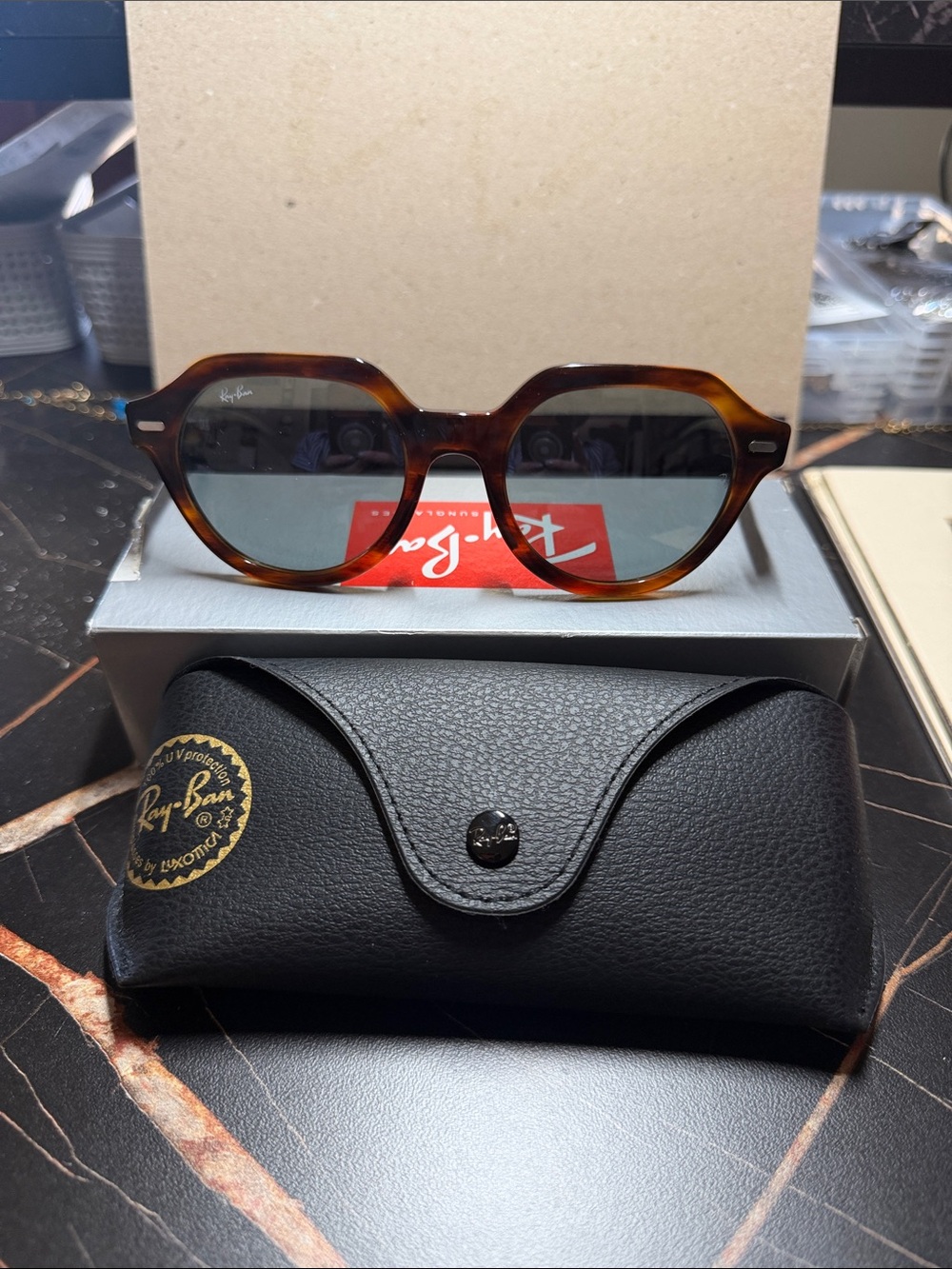Ray-Ban RB4399 Tortoiseshell Frame Sunglasses